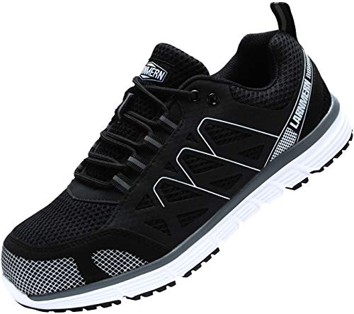 LARNMERN Zapatos de Seguridad Hombre, SRC Antideslizante Anti Estático Zapatos de Trabajo...
