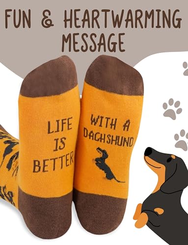 Calcetines Dachshund elásticos que no aprietan el tobillo en tallas 8.5 a 14.5 5