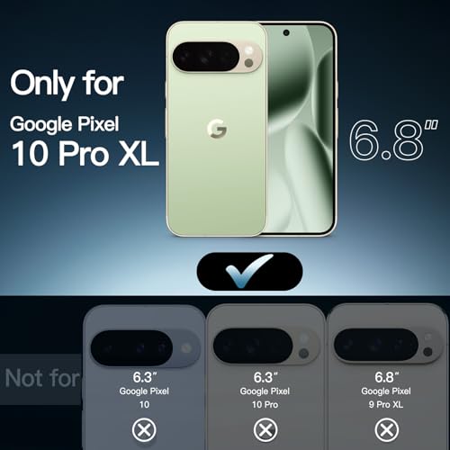 Image of JETech Cover Case for Google Pixel 10 Pro XL 2025, Non-Yellowing Shockproof Bumper Protective Phone Cover, Anti-Scratch Hard PC Back (Jade)