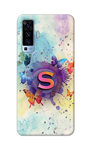 Image of PRINTFIDAA� Printed Hard Back Cover Case for Vivo X50 | Vivo X50 5G Back Cover (Alphabet S) -2808