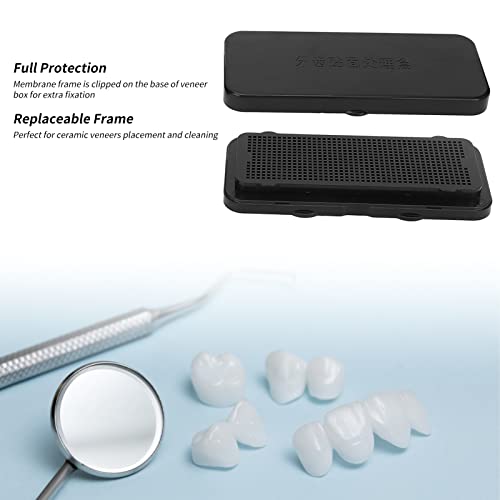 Image of Ceramic Veneers Box,Ceramic Veneers Denture Box,Professional Veneer Pretreatment Patch Tooth Box Ceramic Veneers Denture Storage Box for Arrangement Cleaning