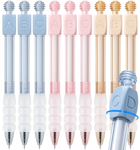 9 PACK Gel Pens, 0.5mm Black Ink Fidget Pen, Fine Point Smooth Writing Pen, Quick Drying Journaling Pens, Creative ABCD Roller Ball Pens for Office, Note Taking, School Supplies, Nurse Aesthetic - Image 8