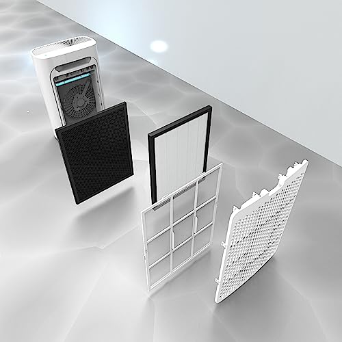 Marreal AP3001B HEPA Luftreiniger bis 60m², ultraleise, mit Feinstaubsensor, Partikelanzeige, Nachtmodus und 6 Stufen Reinigung, Weiß-7