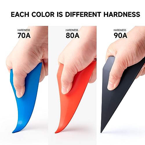 Image of FOSHIO 3 in 1 Small Squeegee Window Tinting Tools, Triangle Car Wrap Vinyl Tucking Tool, for Wrapping, Wallpaper Smoothing, Window Film Application Kit