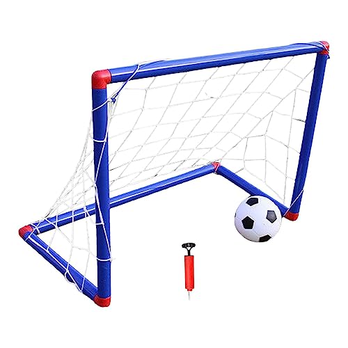 KiBcsLic Soccer Goal for Kids Football Goal Post Net for Backyard Teens Mini Portable Soccer Nets and Ball for Lawn Activities Indoor Games, 1 Soccer Ball