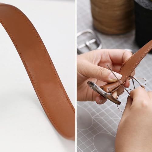 Skinny Leather Belts For Women, Ladies Thin Waist Belt For Dresses Jeans Pants, Adjustable Length2