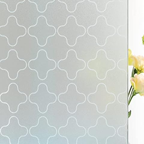 Non Adhesive Privacy Window Film, Static Cling Glass Film, Frosted Window Cling, Removable Heat Control Anti UV Decorative Door Film for Office and Home Decoration,35 inches by 118 inches Cover