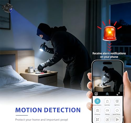 NOBEYSTON Hidden Camera for Home Use, Mini Security WiFi Camera, HD 1080P Outdoor/Indoor Night Vision Cam for Baby, Pets, Compatible with Smartphone, Tablets N/J (6 PCS Mini)