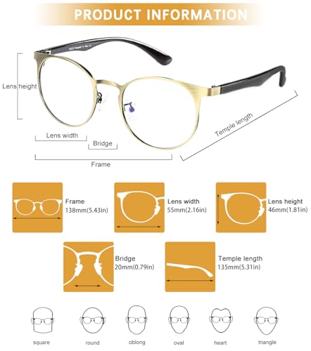 Image of DUCO Unisex Anti Eyestrain Blue Light Blocking Glasses Anti Blue Ray Computer Reading Gaming Glasses DC308