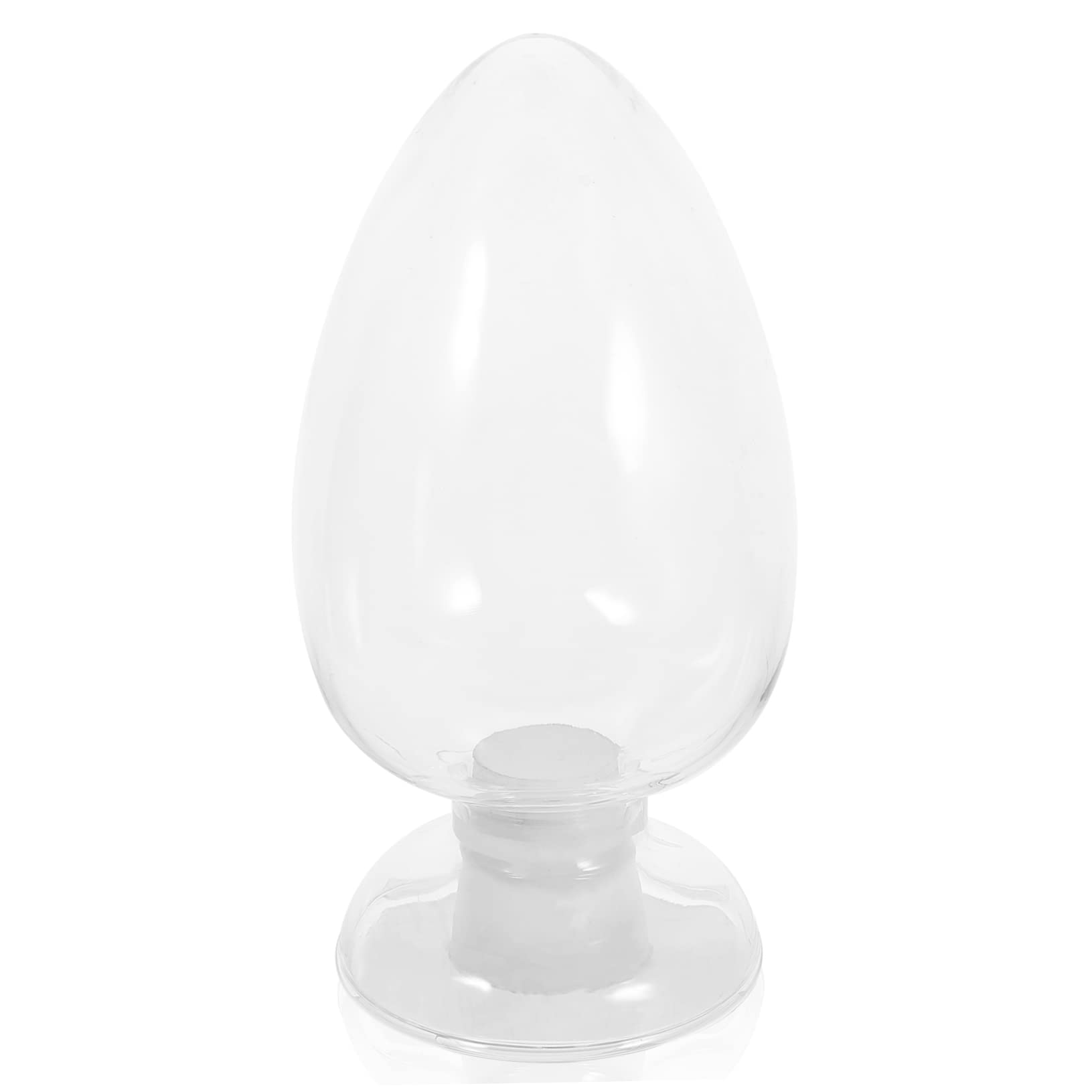 ERINGOGO Elegant Glass Bottle Stopper Conical Laboratory Bottle Display Glass Match Jar