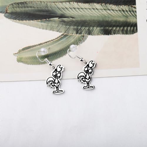 WSNANG Cartoon Movie Inspired Gift Chicken Earrings Funny Chicken Mom Chicken Jewelry Fairy Tale Movie Lover Gift2