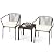 DWVO 3 Pieces Patio Set Wicker Furniture Outdoor Table and Chairs Rattan Chair Conversation Sets with Cushions & Coffee Table for Porch Backyard Poolside Garden, Gray