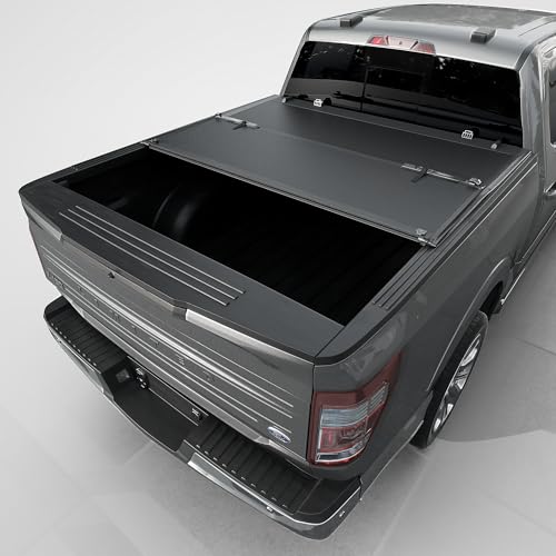 Image of Tutel Low Profile Hard Shell Folding Truck Bed Tonneau Cover|Fits 2015-2026 Ford F-150 6.5' Bed (78 inch) - TTLTMLPT017