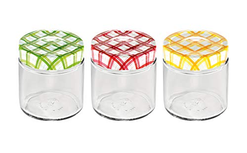 Tescoma 895112 Della Casa Vasetto per Conserve, Vetro, Trasparente/Tappo Multicolore, 200 ml, 6 Pezzi - immagine 3