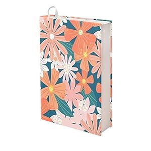 FKELYI Bright Blossom Book Sleeve Cover Stretchable Jumbo Book Covers for Textbook Books Hardcover,Washable Reusable