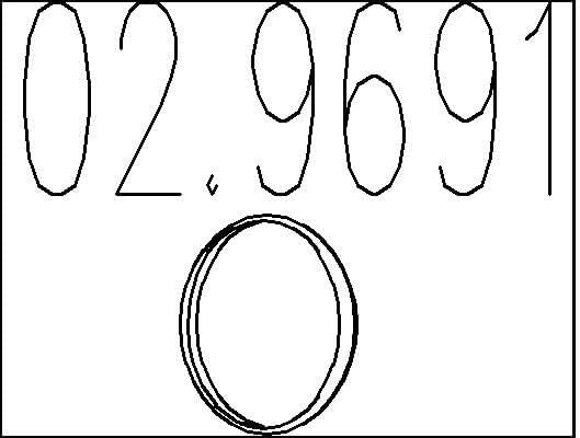 MTS 02.9691 Gasket, exhaust pipe