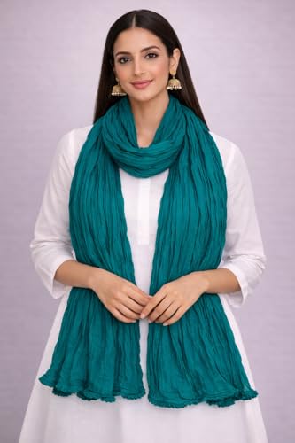 Image of Cotton Plain Solid Color Dupatta Soft Lightweight Dupatta for Women