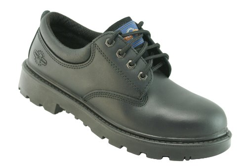 Rock Fall ProMan Austin Black Fibre Glass Toe Cap Black Boot, Fully Waterproof Safety Boots, SRC Slip Rated Work, Shock Absorbing Midsole and Lightweight UK 10