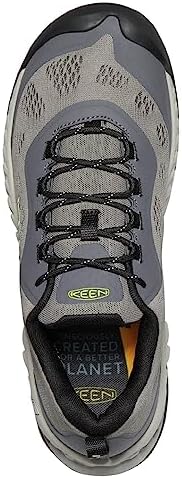 KEEN mens Nxis Speed Low Height Vented Hiking Shoe, Steel Grey/Evening Primrose, 10 US | Image 3