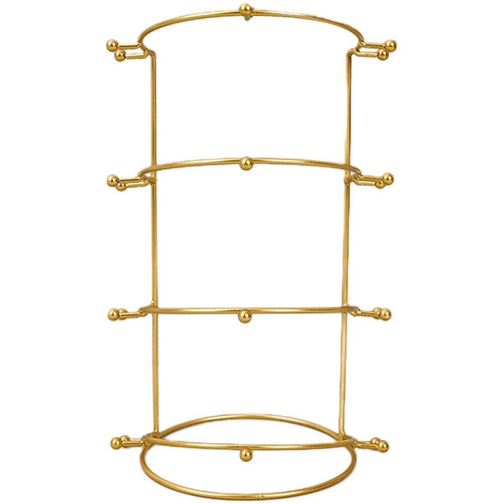 Support de bandeau à 4 niveaux et organisateur de bijoux en métal noir