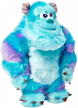Disney Store Official Sulley Medium Soft Toy for Kids, Cuddly Character with Fuzzy Texture and Embroidered Details, Disney Plushy Suitable for All Ages