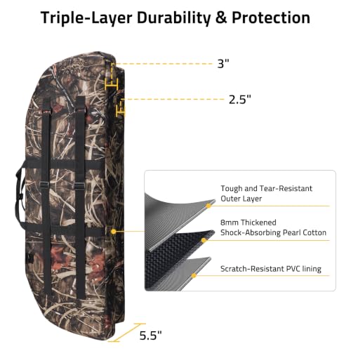 Image of CVLIFE 37 inch 44 inch Compound Bow Case Soft Bow Bag Arrow Archery Case Hunting