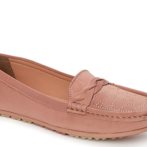 Image of Marc Loire Womens Soft Comfortable Anti Slip Flat Loafers for Casual & Office Wear
