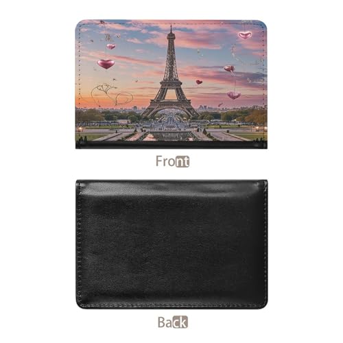 Protège-passeport Tour Eiffel de Paris en cuir synthétique chic