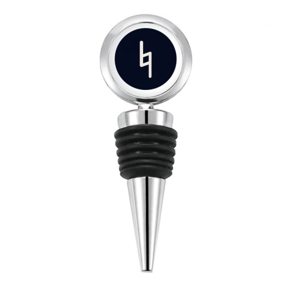 White Music Flat Signature Black Bottle Stopper Stainless Steel Rubber Reusable