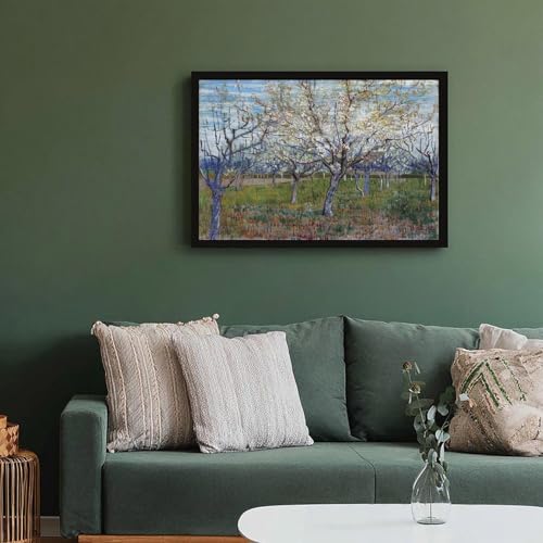 Impression sur toile verger rose de Van Gogh tableau mural 30x45 cm