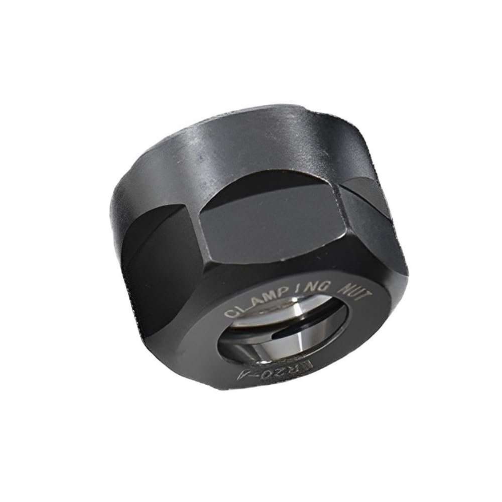 Dado esagonale di serraggio pinza ER-20A, dado mandrino di precisione in metallo nero for manico utensile ER, 1 pezzo