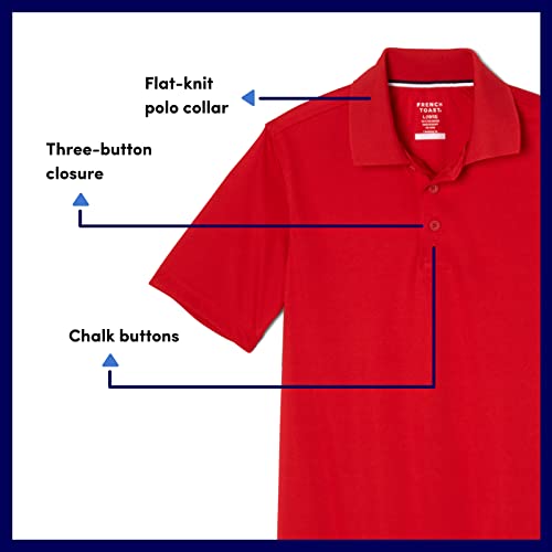 Image of French Toast Unisex-Adult Moisture Wicking Performance Sport Polo Short Sleeve Shirt