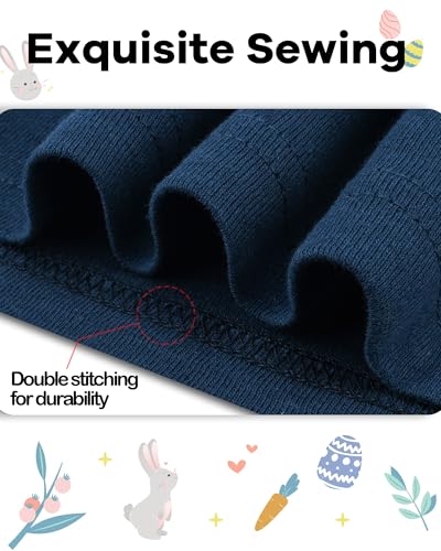 Image of DAUGHTER QUEEN Boys Pajamas 4 Pieces Long Set 100% Cotton Sleepwear Size 18 Months-12 Years