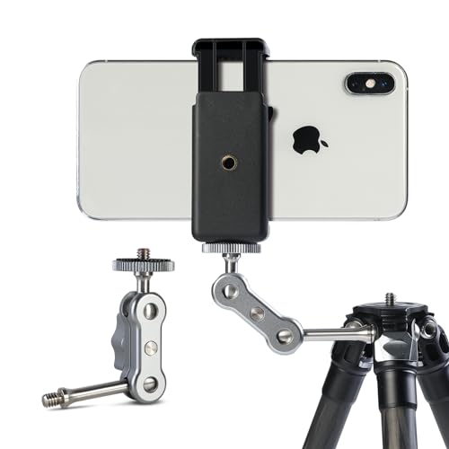 Image of GVM Adjustable Magic Arm Camera Mount with Double Side 1 /4' Screw, 4.33 Inch Aluminum Alloy Articulating Arm for Smartphone, Video Light, Monitor, Microphone, Tripod