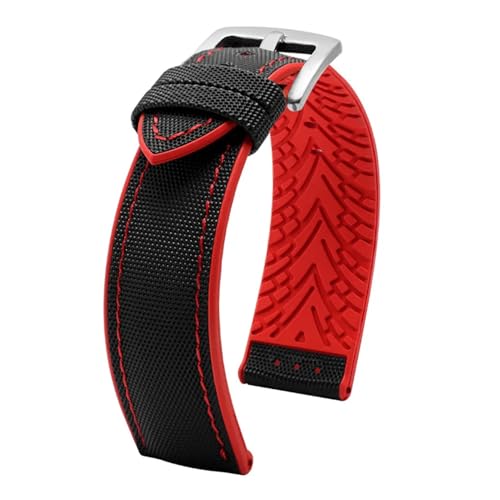 Bracelet montre étanche caoutchouc nylon 20 22 24 mm pour Omega