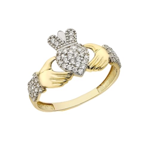 Bague Claddagh en or jaune Carissima Gold 9 carats, éclat intemporel et finitions joaillerie