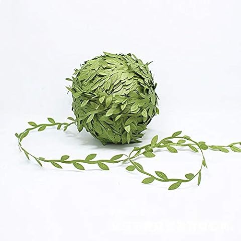 YUDONG Artificial Vines, 164Ft Artificial Eucalyptus Leaf Garland, Fake Foliage Rattan for Baby Shower Party Wedding Home Wreaths & DIY Craft Leaf Ribbon Garland Leaves Cover