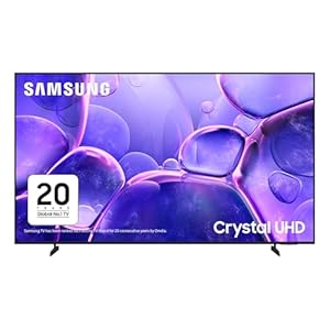 Samsung 65" U8000F, Crystal Processor 4K, 4K Upscaling, Q-Symphony, Knox Security, Metal Stream Design, 2025