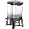 Electric Fish Food Dispenser, 6L Solar Automatic Fish Feeder with LCD Display and Smart Timer, 120 Dispersed Feeding Design, Adjustable Feeding Distance and Duration, for 3-10mm Pellet Size