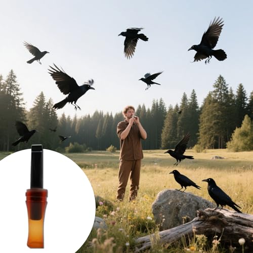 Crow Caller to Attract Crows,Crow Call Whistle,Raven Portable Crow Luring Whistle, Decoying Imitation Hunting Crow Caller Whistles,Crow Whistle,for Outdoor, Beginners, Professional
