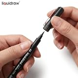Liquidraw Długopisy pędzelkowe czarne kaligrafia rysowanie długopisy wodoodporny cienkopis dla artystów, architektów, pisma ręcznego, szkicowania, ilustracji i napisów