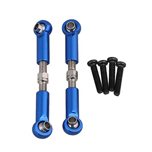 Mxfans 2X Adjustable RC Front Rear Turnbuckles Servo Link Rod Replacement for WL