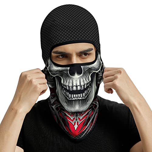 Image of 3D Balaclava Ski Mask Motorcycle Full Face Mask Outdoor Tactical Hood Headwear Mask Ghosts Skull Mask Men Women for Halloween