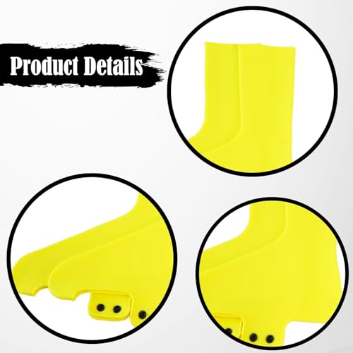 Cubrecalzados impermeables y antideslizantes de silicona para ciclismo, 2 piezas, amarillos, talla S miniatura 2