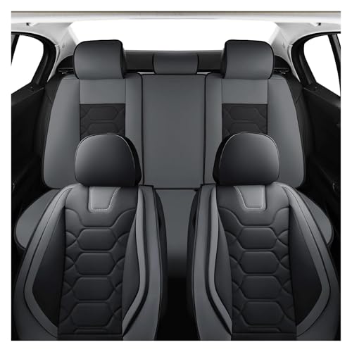 Housses de siège auto en cuir gris premium pour Peugeot 308 et confort universel