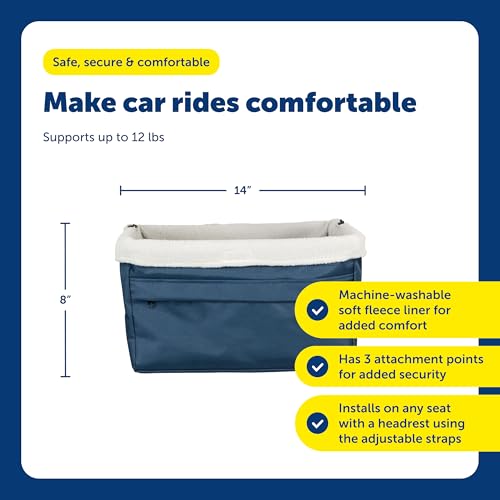 PetSafe Happy Ride Dog Booster Seat, Navy Blue, Up to 12 lb - image 5