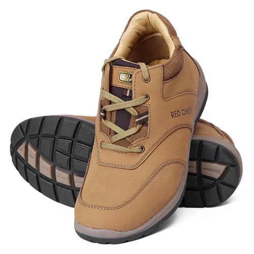 Image of Red Chief Men's Genuine Leather Casual Shoes | Stylish Lace-Up Footwear for Office, Regular Wear & Semi-Formal Outfits | Anti-Slip Sole & Cushioned Collar | RC3421