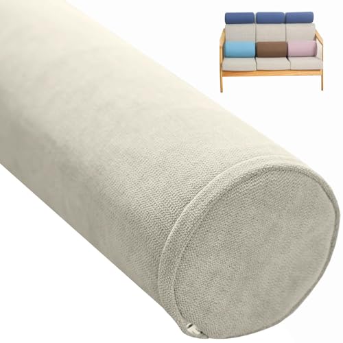seokor Cojín Cilíndrico Grande 40/50/90/80/60cm Almohada de Tubo para Lumbar/Cuello/Espalda/Cabeza Apoyo Almohada Rollo con Funda Extraíble para Cama, Sofá, Silla, Coche, Yoga(B3,20x70cm)