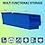 Akro-Mils 30128 Plastic Shelf Bins, Heavy Duty Storage Bins for Garage, Closet, and Drawer Organization, 18-Inch x 4-Inch x 4-Inch, Blue, 12-Pack