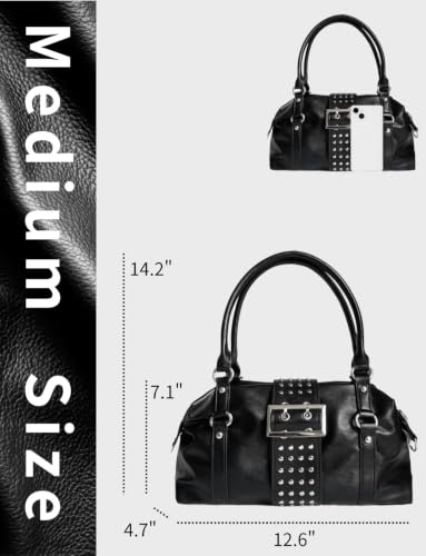 Image of Studded Purses Y2k Shoulder Bag Leather Punk Purse Grunge 2000s Handbag